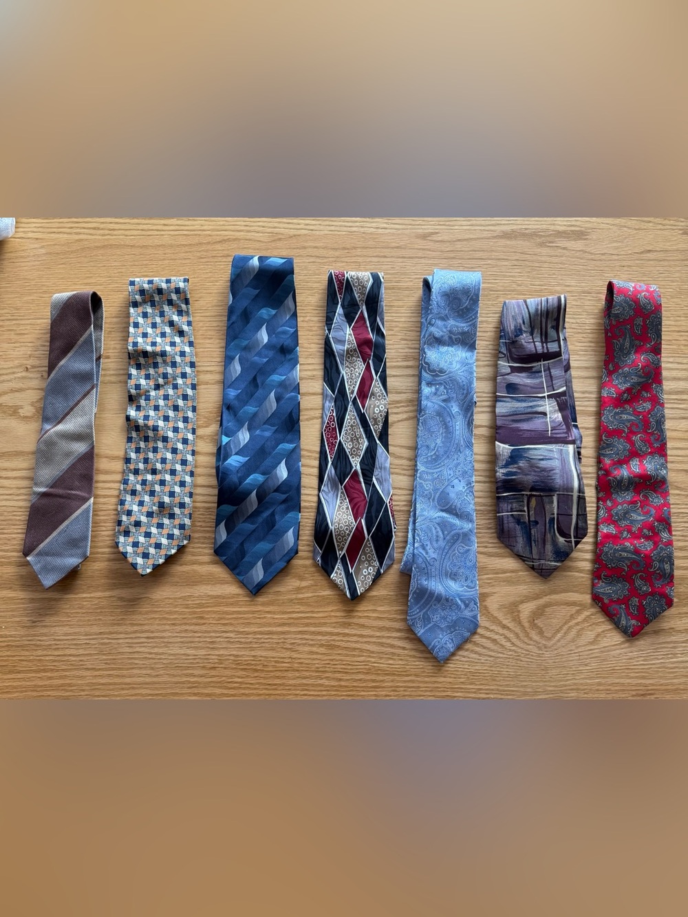 Bundle of 7 Silk ties Various Brands
